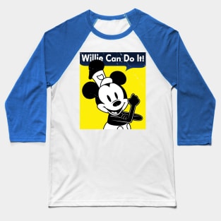 Steamboat Willie Can Do It! Baseball T-Shirt